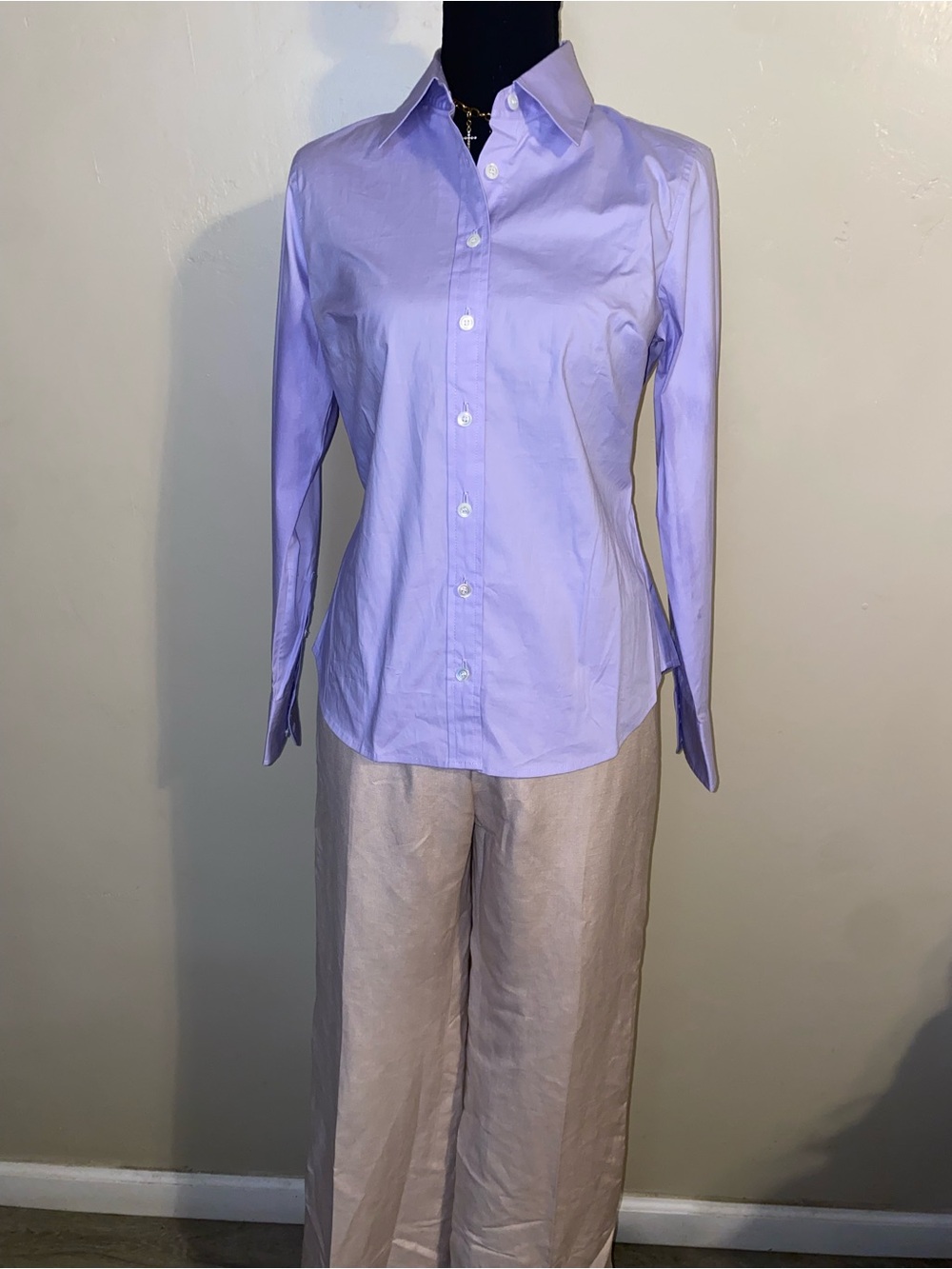 J crew Crisp Lavender Button-Up Shirt